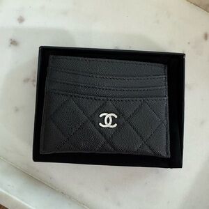 CHANEL Black Card Holder/ Wallet
